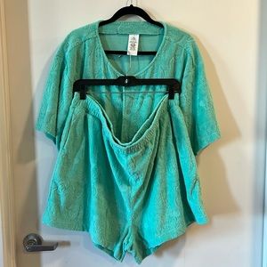 Disney French Terry Swimsuit Coverup Shirt & Short Set 1X